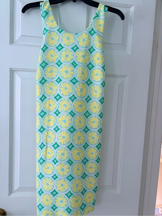 Sail to Sable Dresses & Skirts - Sail to Sable Yellow and Aqua Geometric Midi Dress